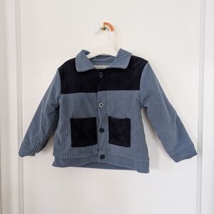 Blue and Black Corduroy Jacket